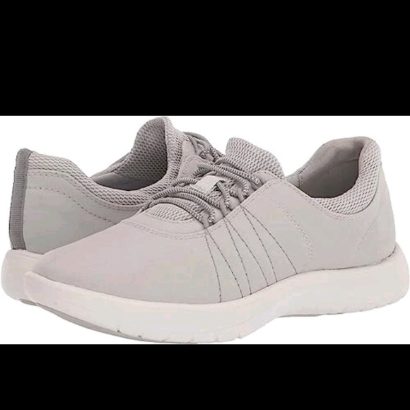 New Clarks Adella Stroll Oxford Stylish Gray Athletic Sneakers Tennis Shoes NIB - Picture 4 of 6